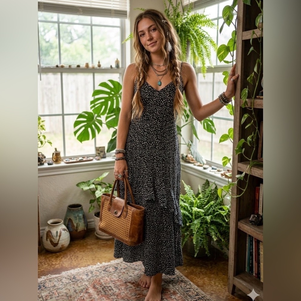 Dynamite women’s dress size med  Ruffle Maxi Dress